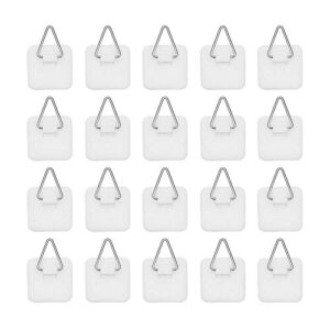 Artliving 1.25 Inch Invisible Adhesive Plate Hanger Set Vertical Plate Holders for the wall (100 pack)