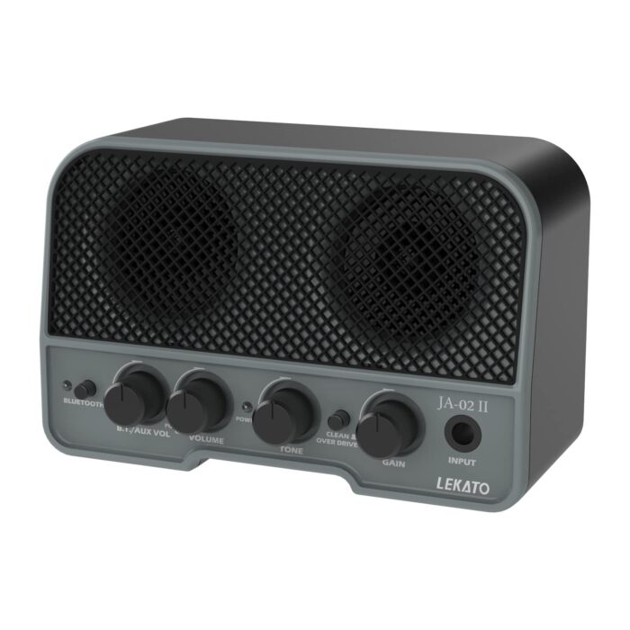 LEKATO Mini Guitar Amp Rechargeable Amplifier Electric Guitar Amp 5W, Clean/Overdrive,Bluetooth Guitar Amp Portable Guitar Amp for Daily Practice,Black